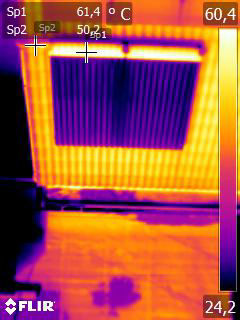 Thermografie thermische Solaranlage mit Vakuumröhrenkollektor